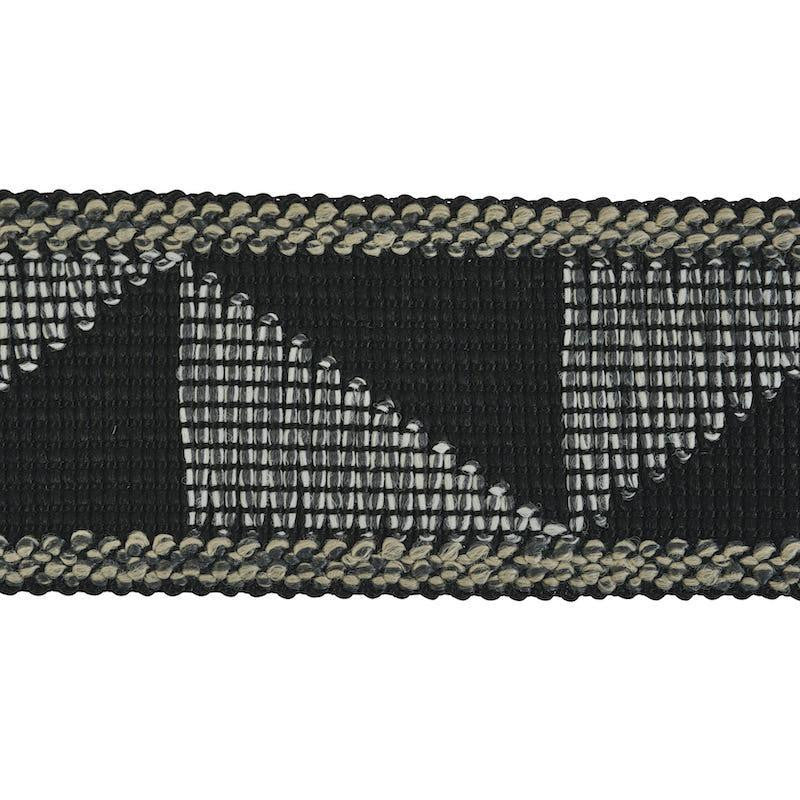 Teague Tape Indoor/Outdoor Black 78532 by Schumacher Trim Indoor/Outdoor: Prints & Wovens - Fabric Carolina -