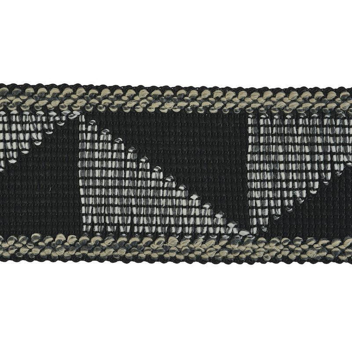 Teague Tape Indoor/Outdoor Black 78532 by Schumacher Trim Indoor/Outdoor: Prints & Wovens - Fabric Carolina -