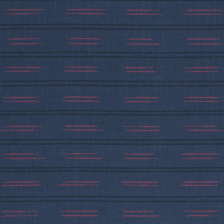 Ainsley Stripe Indoor/Outdoor Navy 78581 by Schumacher Fabric Indoor/Outdoor: Prints & Wovens 14.0" - Fabric Carolina -