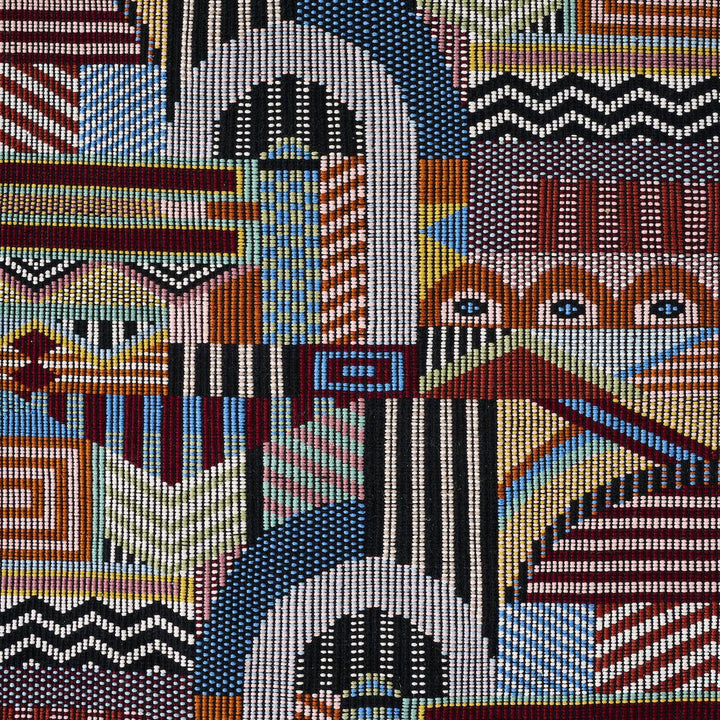 Palomar Hand Woven Brocade Multi 79290 by Schumacher Fabric A Rum Fellow 19.0" - Fabric Carolina -