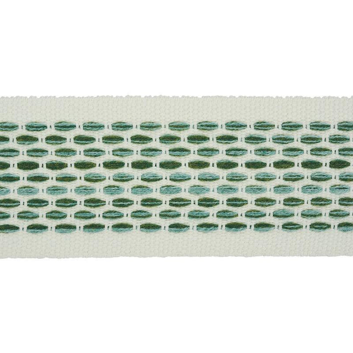 Portola Tape Indoor/Outdoor Green 79420 by Schumacher Trim Indoor/Outdoor: Prints & Wovens - Fabric Carolina -