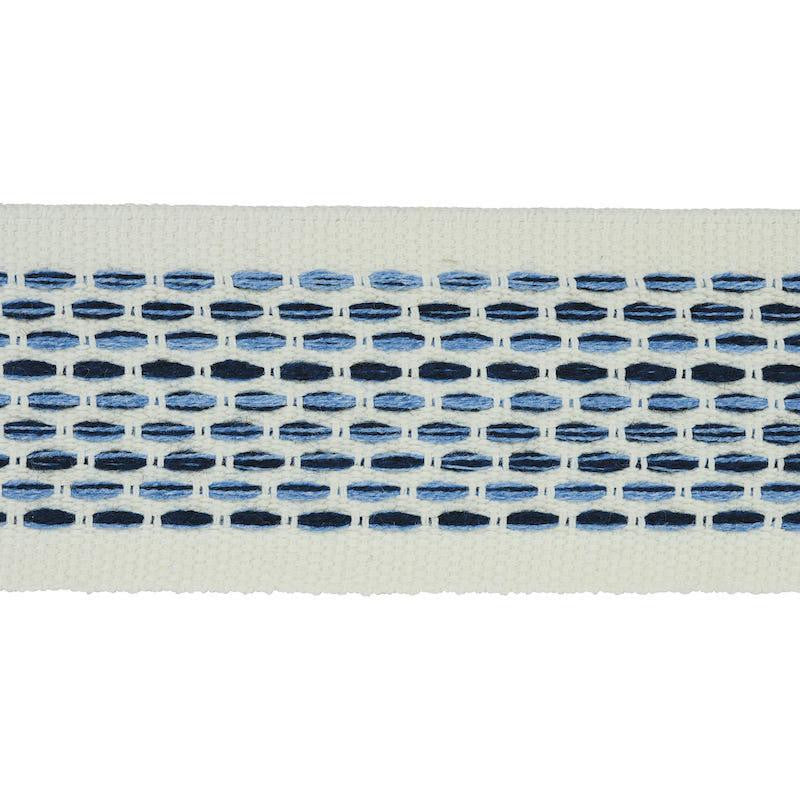 Portola Tape Indoor/Outdoor Blue 79421 by Schumacher Trim Indoor/Outdoor: Prints & Wovens - Fabric Carolina -