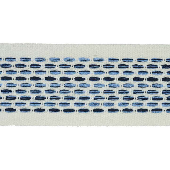 Portola Tape Indoor/Outdoor Blue 79421 by Schumacher Trim Indoor/Outdoor: Prints & Wovens - Fabric Carolina -