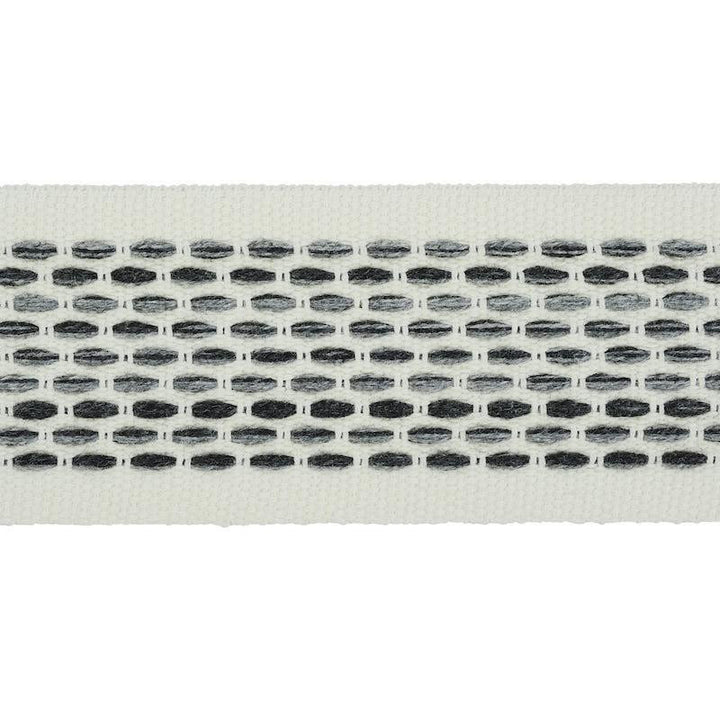 Portola Tape Indoor/Outdoor Charcoal 79422 by Schumacher Trim Indoor/Outdoor: Prints & Wovens - Fabric Carolina -