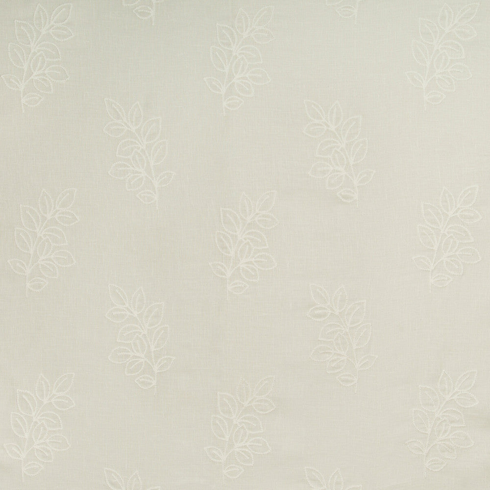 Leafstich Ivory by Kravet Basics Fabric BERMUDA LINEN - 61%;COTTON - 39% India - Horizontal: 12.5 and Vertical: 12.5 53 - Fabric Carolina -