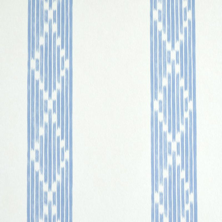 Sequoia Stripe Blue 5011532 by Schumacher Wallpaper Stripe Wallcovering Collection - Fabric Carolina -