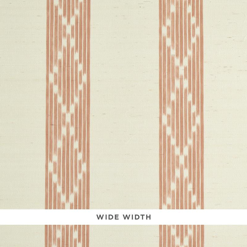 Sequoia Stripe Sisal Russet 5011810 by Schumacher Wallpaper Stripe Wallcovering Collection - Fabric Carolina -