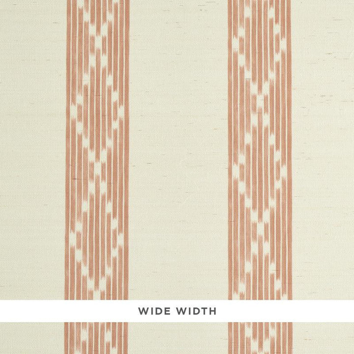 Sequoia Stripe Sisal Russet 5011810 by Schumacher Wallpaper Stripe Wallcovering Collection - Fabric Carolina -