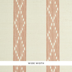 Sequoia Stripe Sisal Russet 5011810 by Schumacher Wallpaper
