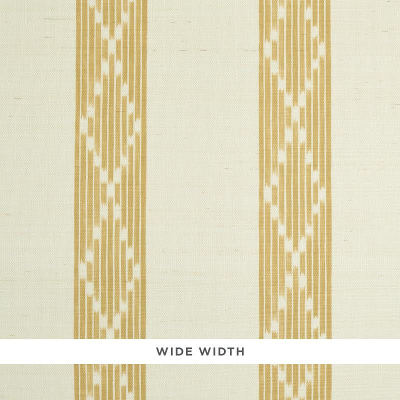 Sequoia Stripe Sisal Ochre 5011811 by Schumacher Wallpaper Stripe Wallcovering Collection - Fabric Carolina -