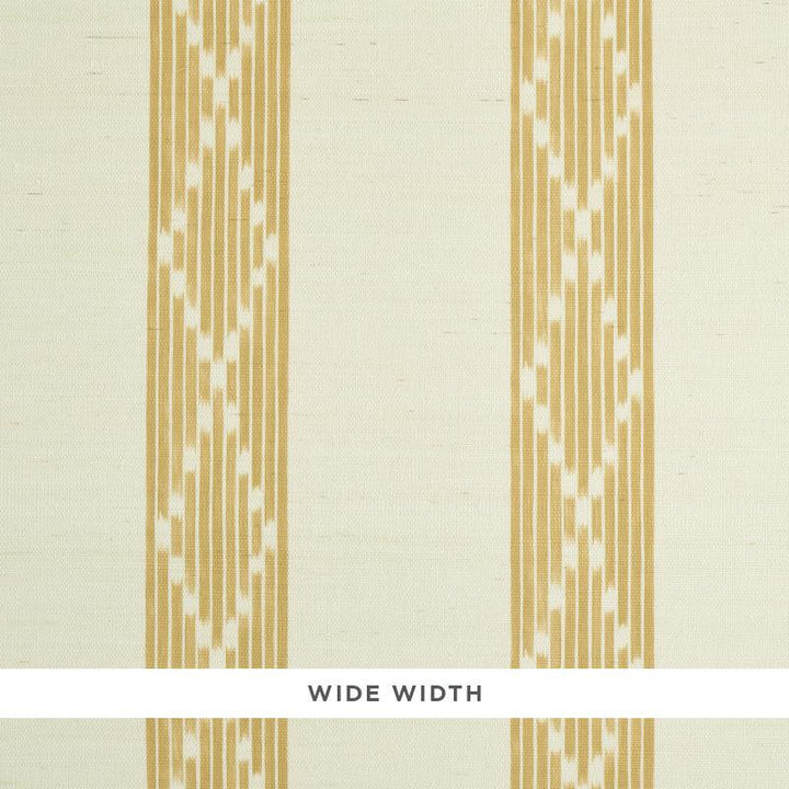 Sequoia Stripe Sisal Ochre 5011811 by Schumacher Wallpaper Stripe Wallcovering Collection - Fabric Carolina -