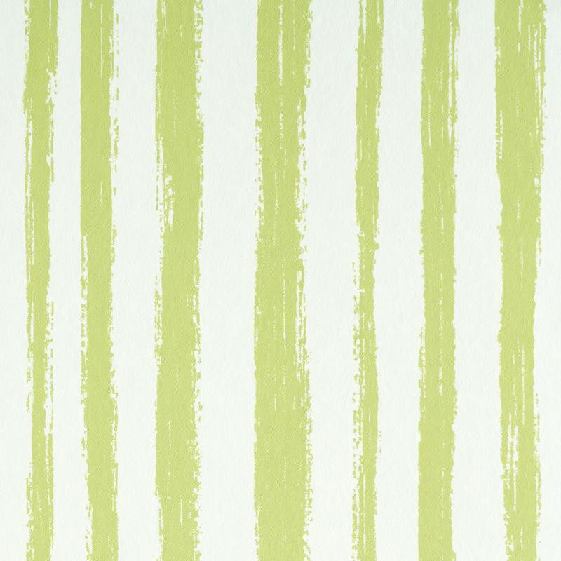 Sketched Stripe Green 5011542 by Schumacher Wallpaper Stripe Wallcovering Collection - Fabric Carolina -