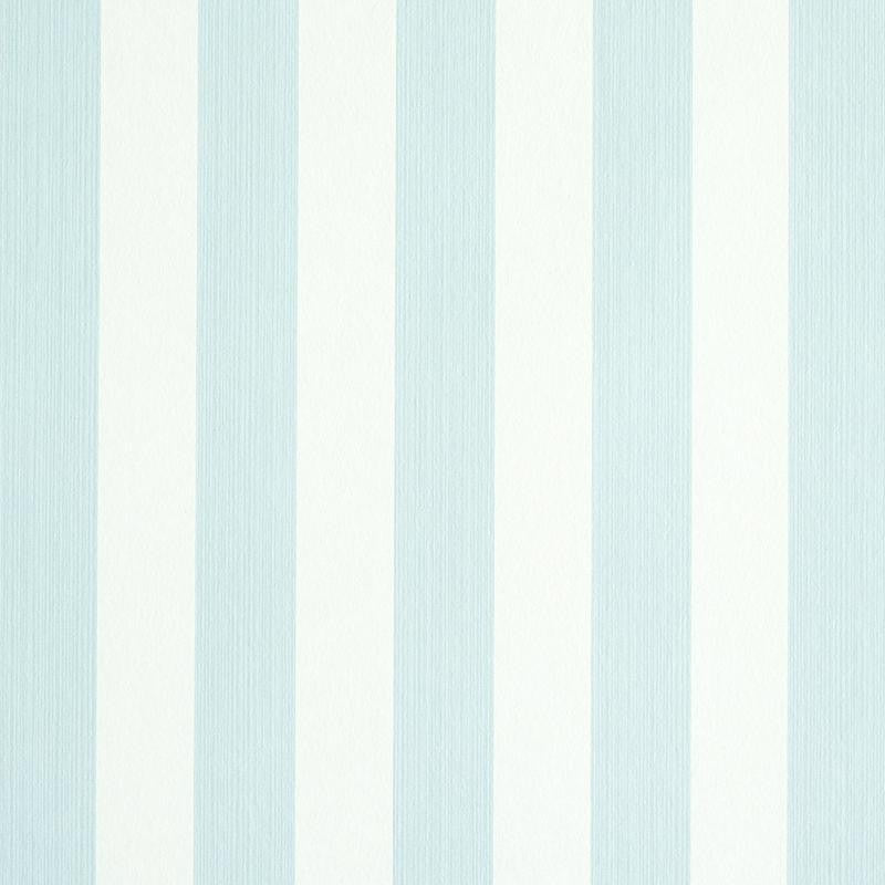 Edwin Stripe Medium Sky 5011880 by Schumacher Wallpaper Stripe Wallcovering Collection 2.44" - Fabric Carolina -