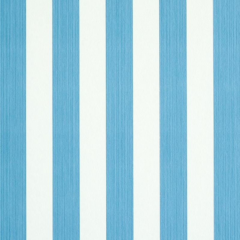 Edwin Stripe Medium Ocean 5011884 by Schumacher Wallpaper Stripe Wallcovering Collection 2.44" - Fabric Carolina -