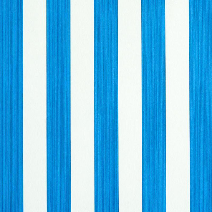 Edwin Stripe Medium Cobalt 5011886 by Schumacher Wallpaper Stripe Wallcovering Collection 2.44" - Fabric Carolina -