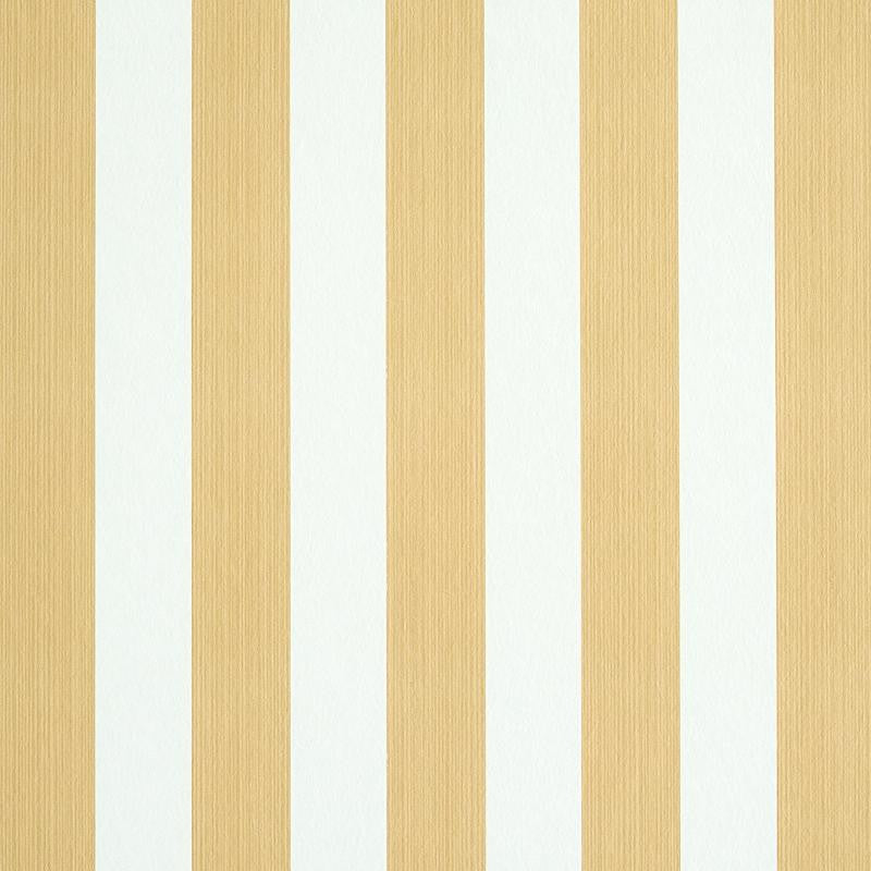 Edwin Stripe Medium Wheat 5011892 by Schumacher Wallpaper Stripe Wallcovering Collection 2.44" - Fabric Carolina -