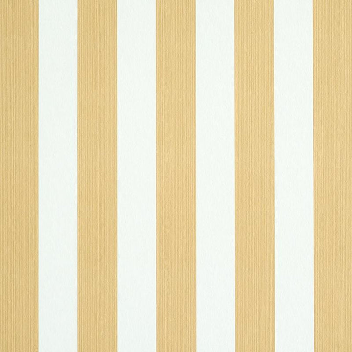 Edwin Stripe Medium Wheat 5011892 by Schumacher Wallpaper Stripe Wallcovering Collection 2.44" - Fabric Carolina -