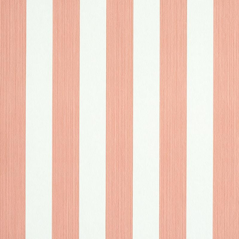 Edwin Stripe Medium Pink 5011895 by Schumacher Wallpaper Stripe Wallcovering Collection 2.44" - Fabric Carolina -