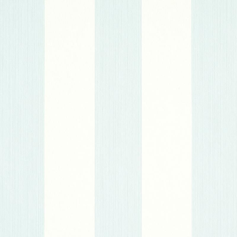 Edwin Stripe Wide Sky 5011900 by Schumacher Designer Wallpaper Stripe Wallcovering Collection 4.5" - Swanky Fabrics -