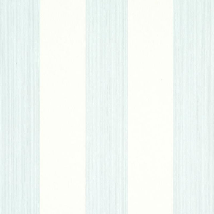 Edwin Stripe Wide Sky 5011900 by Schumacher Designer Wallpaper Stripe Wallcovering Collection 4.5" - Swanky Fabrics -