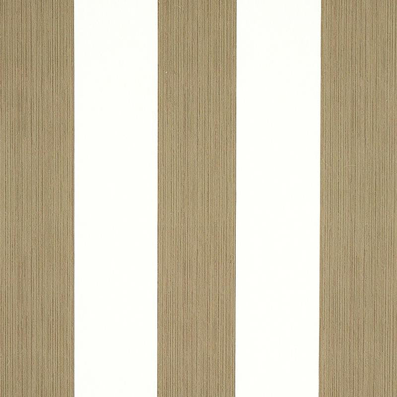Edwin Stripe Wide Mushroom 5011919 by Schumacher Wallpaper Stripe Wallcovering Collection 4.5" - Fabric Carolina -