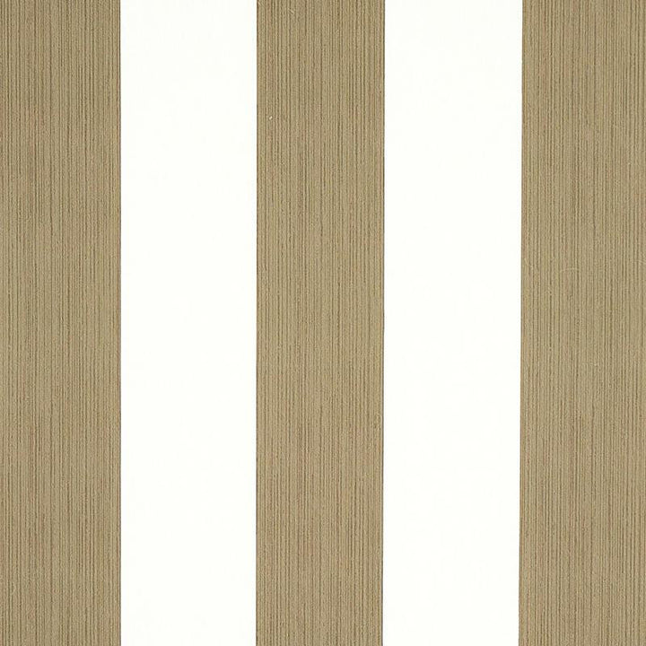 Edwin Stripe Wide Mushroom 5011919 by Schumacher Wallpaper Stripe Wallcovering Collection 4.5" - Fabric Carolina -