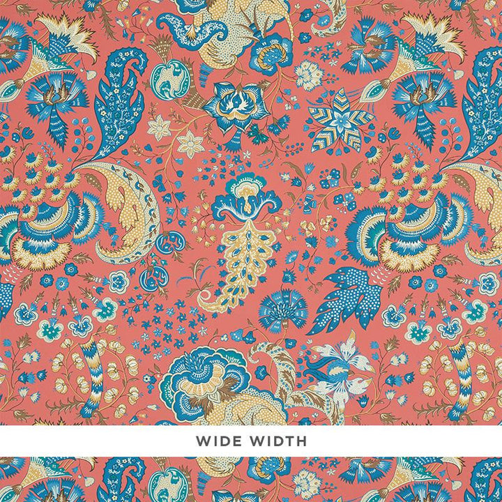 Majorelle Red 5011351 by Schumacher Wallpaper Rive Gauche 27.0" - Fabric Carolina -
