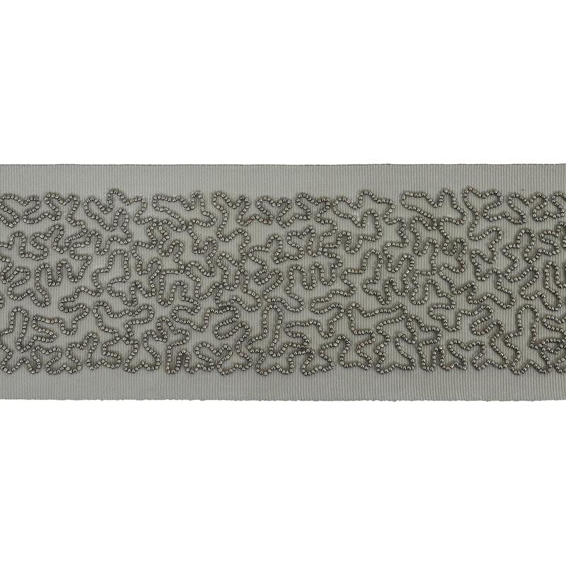 Vermicelli Beaded Tape Gunmetal 77480 by Schumacher Trim Rive Gauche - Fabric Carolina -