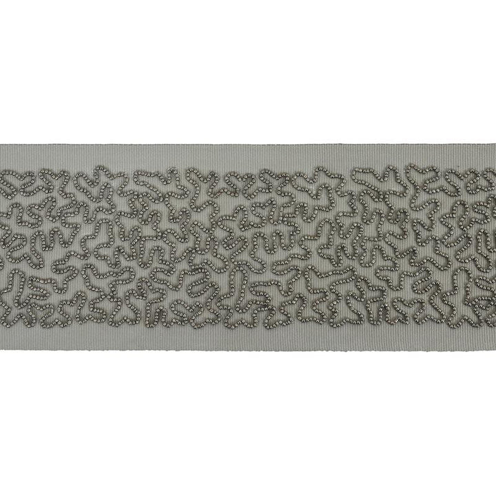 Vermicelli Beaded Tape Gunmetal 77480 by Schumacher Trim Rive Gauche - Fabric Carolina -