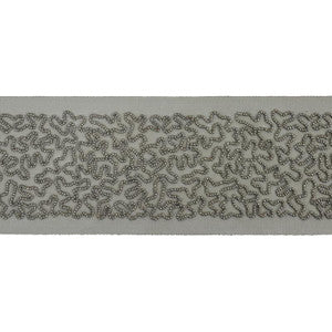 Vermicelli Beaded Tape Gunmetal 77480 by Schumacher Trim