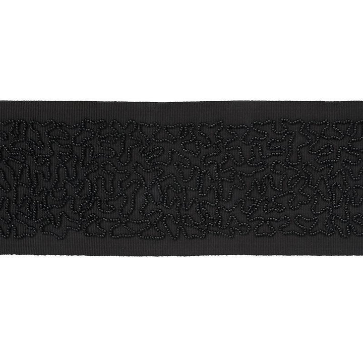 Vermicelli Beaded Tape Black 77482 by Schumacher Trim Rive Gauche - Fabric Carolina -