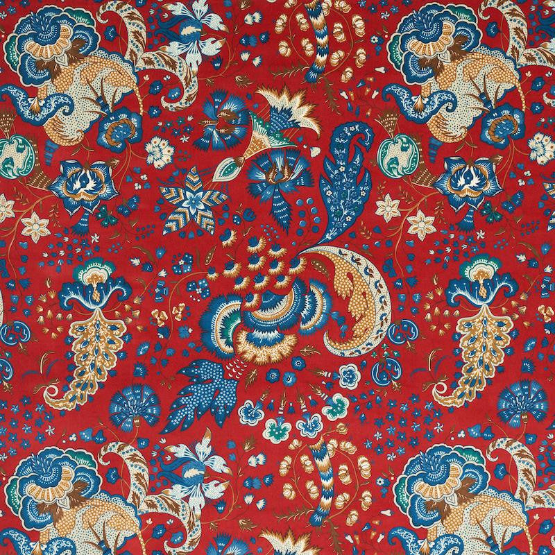 Majorelle Velvet Red 179421 by Schumacher Designer Fabric Rive Gauche 25.62" - Swanky Fabrics -