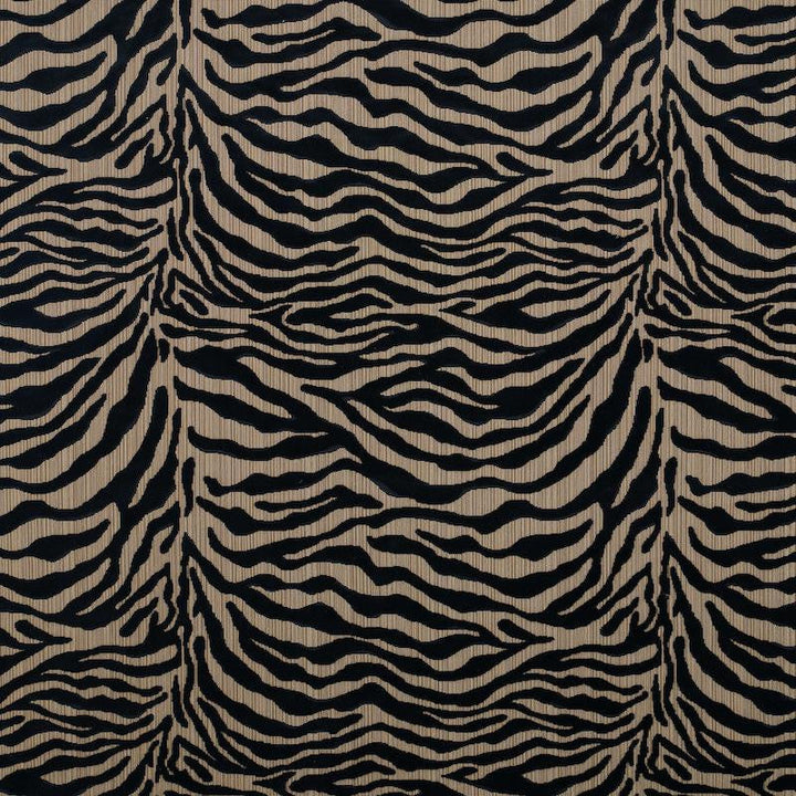 Regine Strie Velvet Ebony 77771 by Schumacher Designer Fabric Rive Gauche 26.5" - Swanky Fabrics -