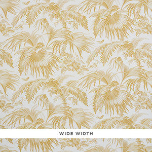 Toile Tropique Gold 5011480 by Schumacher Wallpaper