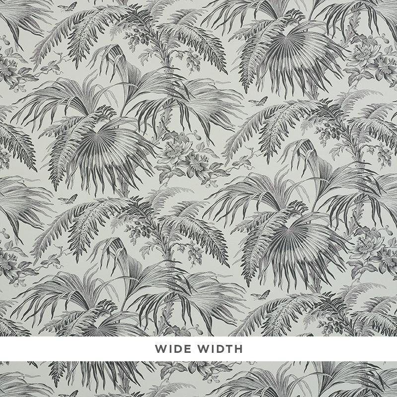 Toile Tropique Black 5011481 by Schumacher Wallpaper Jill Lasersohn 18.0" - Fabric Carolina -