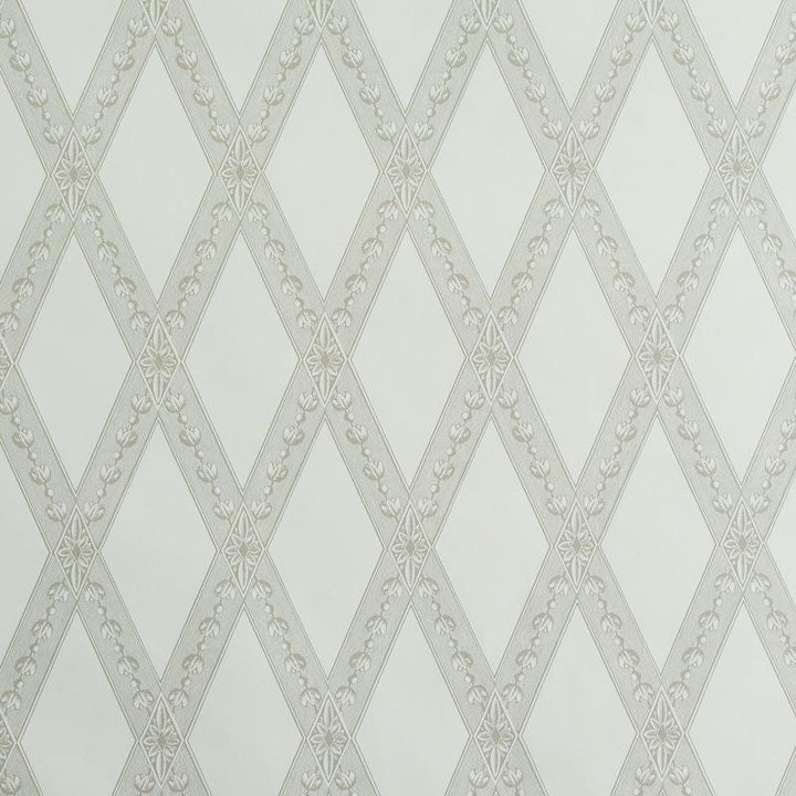 Les Losanges Toile Stone 5011360 by Schumacher Wallpaper Jill Lasersohn 10.25" - Fabric Carolina -