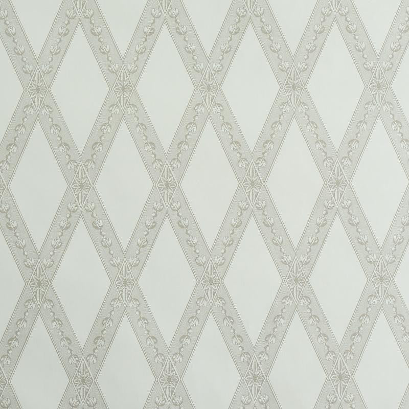 Les Losanges Toile Stone 5011360 by Schumacher Designer Wallpaper Jill Lasersohn 10.25" - Swanky Fabrics -