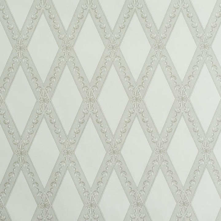 Les Losanges Toile Stone 5011360 by Schumacher Designer Wallpaper Jill Lasersohn 10.25" - Swanky Fabrics -