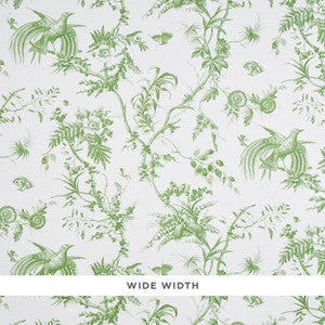 Toile De La Prairie Green 5011710 by Schumacher Wallpaper