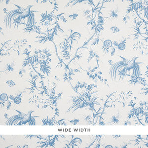 Toile De La Prairie Blue 5011711 by Schumacher Wallpaper
