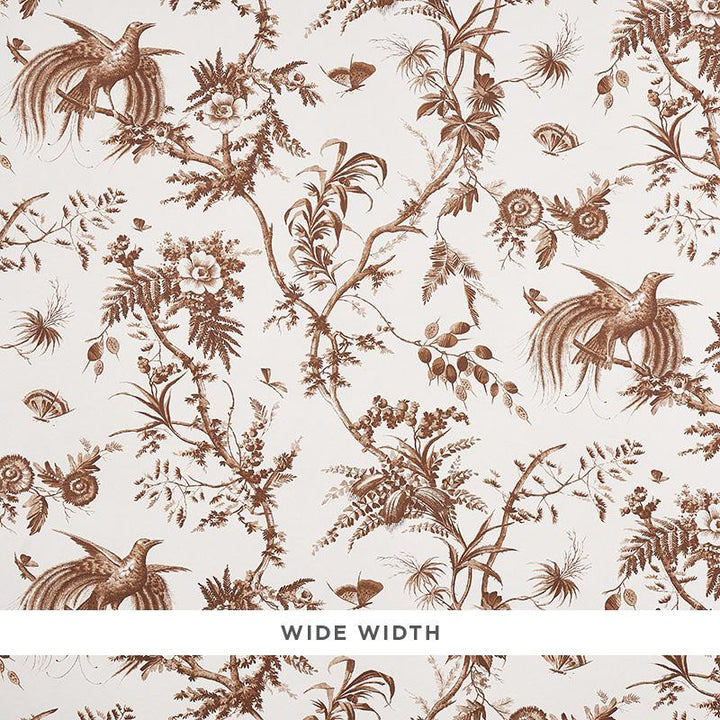Toile De La Prairie Brown 5011712 by Schumacher Wallpaper Jill Lasersohn 26.88" - Fabric Carolina -