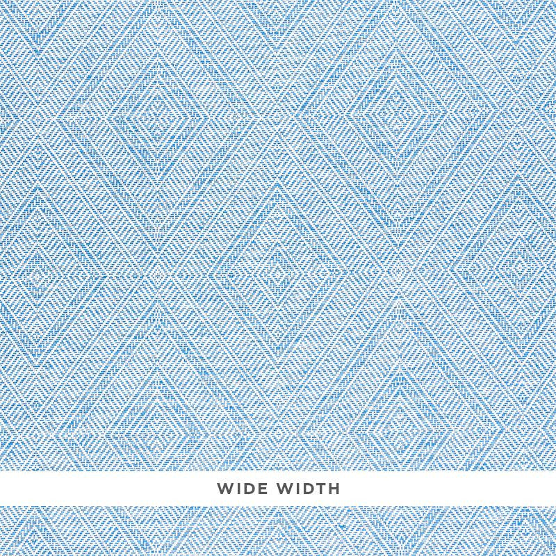 Tortola Paperweave Blue 5011250 by Schumacher Wallpaper Woven Wallcoverings 14.5" - Fabric Carolina -