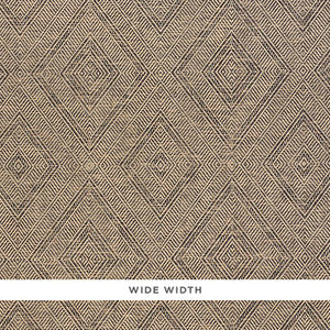 Tortola Paperweave Carbon 5011254 by Schumacher Wallpaper