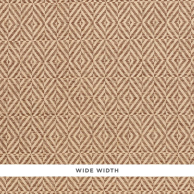 Jubilee Paperweave Brown 5011272 by Schumacher Wallpaper Woven Wallcoverings 2.38" - Fabric Carolina -
