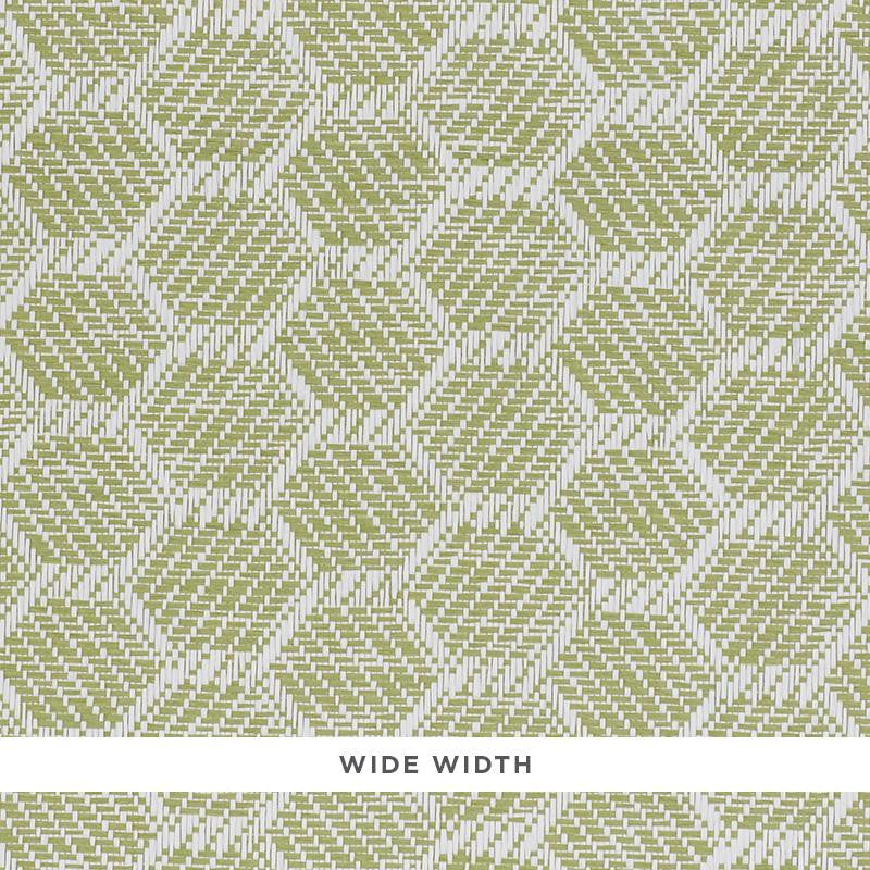 Abaco Paperweave Green 5011281 by Schumacher Wallpaper Woven Wallcoverings 1.25" - Fabric Carolina -