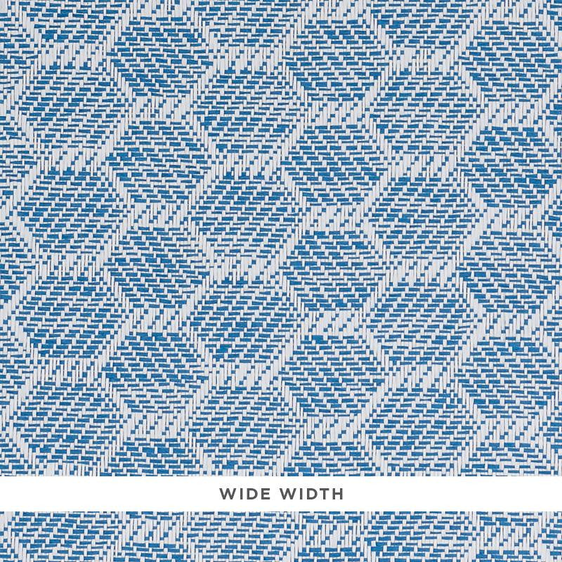 Abaco Paperweave Blue 5011282 by Schumacher Wallpaper Woven Wallcoverings 1.25" - Fabric Carolina -