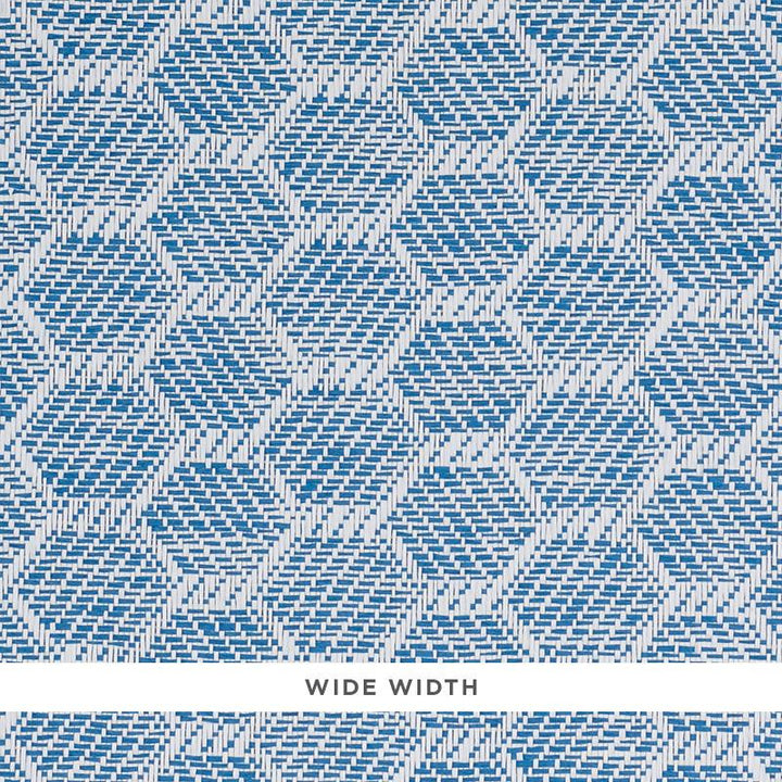 Abaco Paperweave Blue 5011282 by Schumacher Wallpaper Woven Wallcoverings 1.25" - Fabric Carolina -