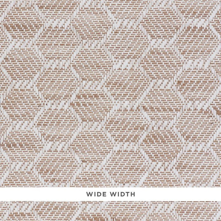 Abaco Linen Paperweave Natural 5011290 by Schumacher Wallpaper Woven Wallcoverings 1.25" - Fabric Carolina -