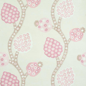 Annabel Warp Print Rose 5011770 by Schumacher Wallpaper