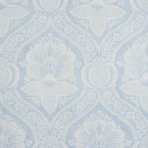 Villandry Damask Print Blue 5011750 by Schumacher Wallpaper